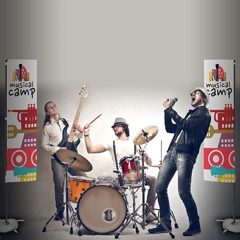 Fly Banner Rectangular para concierto musical Fly Banner Rectangular para concierto musical