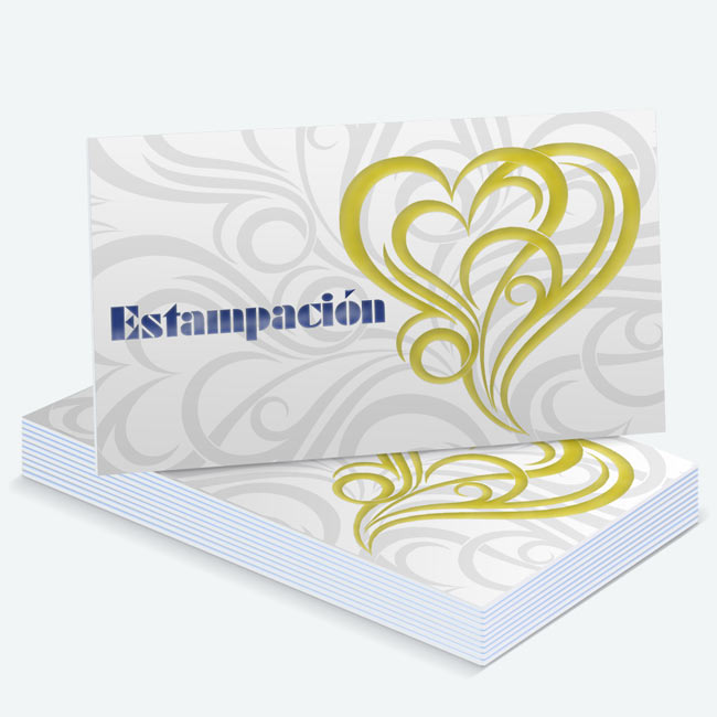 Tarjetas de visita especiales con estampación