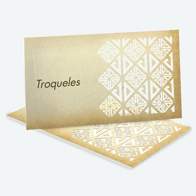 Tarjetas de visita especiales troqueladas