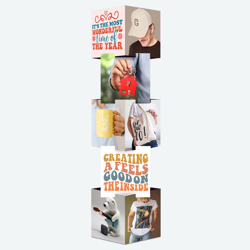 Tótem cubos apilables de 5 cubos