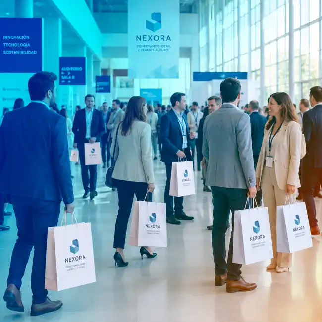 Bolsas de papel personalizadas en ferias y congresos