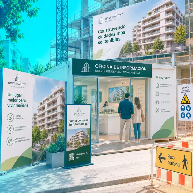 Comunicación exterior obra en inmobiliaria