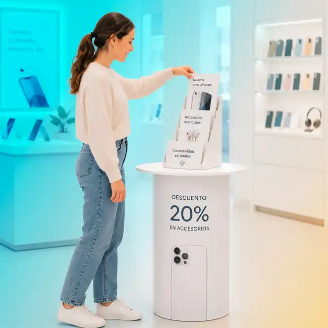 Expositores publicitarios para comercio y promociones de venta